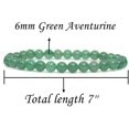 thumbnail image 2 of Bracelet Extensible Unisexe en Perles Rondes de 6 mm en Aventurine Verte Naturelle, 2 of 5