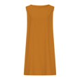 thumbnail image 4 of Ovzne Robes d'Été pour Femmes 2025 Robe Femme Robe Sans Manches Décontractée Unie à Col Rond Robe d'Été Liquidation, 4 of 6