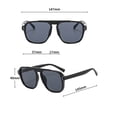 thumbnail image 3 of Lunettes de Soleil Polarisées Hommes Femmes Mode Protection Classique Monture Ronde Lunettes de Soleil Lunettes de Soleil Femmes Lunettes Anti-Lumière Bleue pour Femme Bleu, 3 of 4