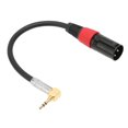 thumbnail image 4 of Microphone Auxiliary Cable, 3.5mm TRS Male To XLR Cable Stable Stereo 90 Degree Universal  For Computers For DVD 0.2m, 4 of 8