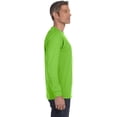 thumbnail image 4 of Hanes TAGLESS Men`s Long-Sleeve T-Shirt - Best-Seller, M, Lime, 4 of 4