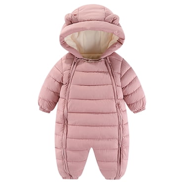 Posijego Combinaison d'Hiver Matelassée Unisexe pour Bébés Filles Garçons, Manches Longues, Légère et Chaude, en Duvet, avec Capuchon