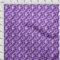 thumbnail image 3 of oneOone Tissu Violet en Polyester Lycra à Fleurs, Tissu pour Robe, Tissu Imprimé, Tissu au Mètre, 56 Pouces de Large, 3 of 4