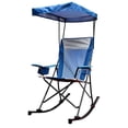 thumbnail image 1 of Ozark Trail Rocking Camping Chair, Colour Blue, with Canopy, Cup Holder and Sturdy Steel Frame, 1 of 9