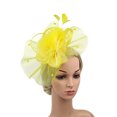 thumbnail image 1 of Cocktail Party Hat Womens Sinamay Fascinator Wedding Church Kentucky Derby Dress, 1 of 6