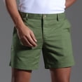 thumbnail image 4 of EOYWHK Linen Gym Shorts Juniors Relaxed Fit Dress Shorts Summer Casual Solid Color Elastic Drawstring Pockets, 4 of 7
