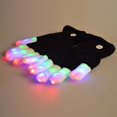 thumbnail image 4 of Gants Clignotants LED Rave Brillants 7 Modes Éclairage de Bout de Doigt Paire Noir Neuf, 4 of 5