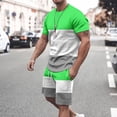 thumbnail image 1 of Weiqiqre Men's 2 Piece Outfits Short Sets Short Sleeve T Shirt and Track Shorts Set, 1 of 7
