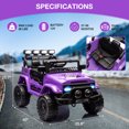 thumbnail image 4 of 12V Electric Kids Ride On Car with Remote Control, Electric Truck with 5MPH Max Speed, Steering Wheel, Accelerator Pedal, Treaded Tires, Music and Story,Ride On Toy for Kids Ages 37-96 Months, 4 of 7