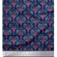 thumbnail image 1 of Soimoi Georgette Viscose Fabric Moroccan Damask Print Sewing Fabric Yard 42 Inch Wide, 1 of 3