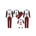 thumbnail image 2 of Faithtur Christmas Elk Raglan Tops and Plaid Trousers Parent-child Pajamas, 2 of 7