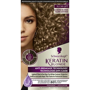 Schwarzkopf Keratin Blonde Permanent Hair Colour Cream Almond Blonde 11.1, Hi-Lift Permanent Color, 1 Application