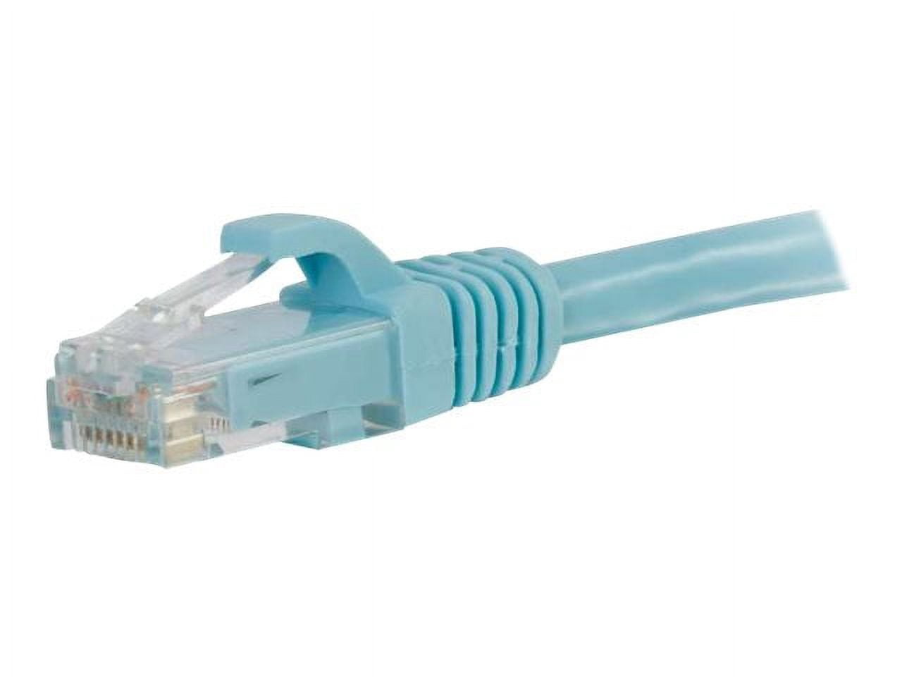 C2G Câble Ethernet de Réseau Cat6a Sans Accroc Non Blindé (UTP) de 25 Pi - Câble de Patch - RJ-45 (m) vers RJ-45 (m) - 25 Pi - UTP - CAT 6a - Moulé, Sans Accroc, Échoué - aqua
