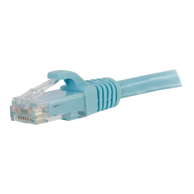 C2G Câble Ethernet de Réseau Cat6a Sans Accroc Non Blindé (UTP) de 25 Pi - Câble de Patch - RJ-45 (m) vers RJ-45 (m) - 25 Pi - UTP - CAT 6a - Moulé, Sans Accroc, Échoué - aqua