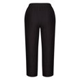 thumbnail image 5 of Women's Summer Comfortable Loose Wide Legged Fashion Solid Color Capris RXIRUCGD Brun, Taille: L, 5 of 5