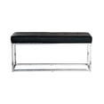 thumbnail image 2 of Heavenly Collection Black Leather Bench, 2 of 5