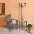 thumbnail image 2 of Costway 3PCS Patio Adirondack Chair Side Table Set Solid Wood Garden Deck Grey, 2 of 9