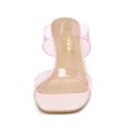 thumbnail image 2 of BLISSFUL STEP Sandales à Talon Bloc à Brides Transparentes et Colorées pour Femmes, 2 of 7
