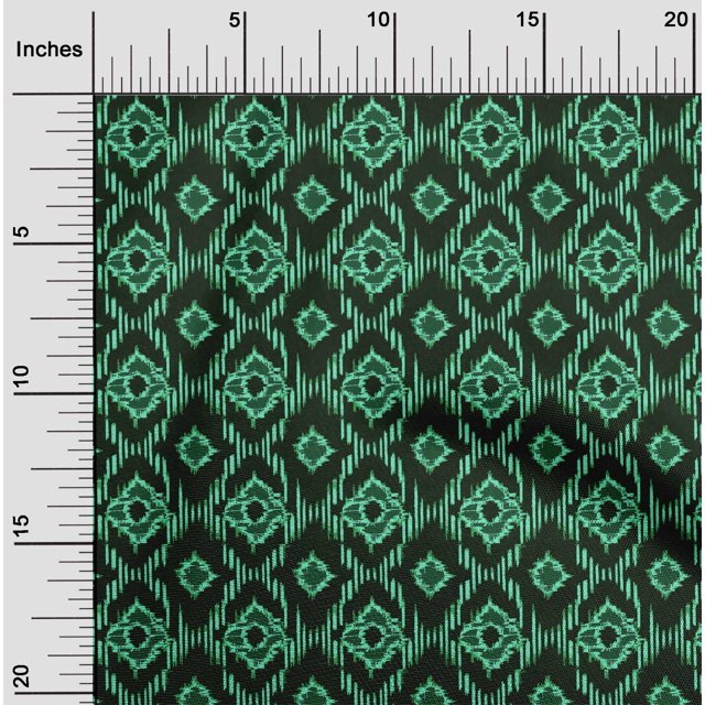 oneOone Polyester Lycra Fabric Diamond Kasuri Decor Fabric Printed BTY 56 Inch Wide
