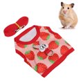 thumbnail image 4 of Pet Bunny Vest, Strawberry Pattern Adjustable Nylon Small Animals Pet Bunny Clothes  For Guinea Pig S,M,L, 4 of 8