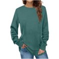thumbnail image 2 of zanvin Hauts d'Automne pour Femmes, Mode Femme Automne Hiver Uni à Col Rond, Chandail à Manches Longues, Cadeau Chaud, 2 of 6