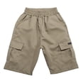 thumbnail image 1 of XDZJLR Pantalon Garçon Enfants Cargo Jeunesse Décontracté Ample Extensible Extérieur Bas Cargo Shorts 8-9 Ans, 1 of 7
