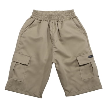 Boys Kids Cargo Shorts Youth Boy'S Casual Loose Stretch Shorts Outdoor Cargo Bottoms Boys Pants Brown 130/9 Y—10 Y