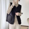 thumbnail image 4 of FAIWAD Womens Fleece Vest Fall Winter Warm Sleeveless Button Down Waistcoat Solid Color Loose Vest Coat, 4 of 7