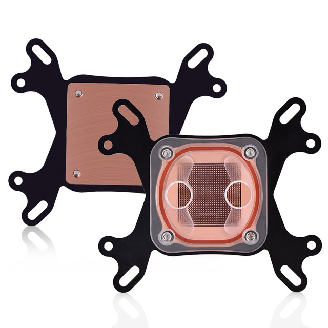 PC Cooler Red Copper Transparent Cover CPU Waterblock, For 775/ 1150/ 1155/ 1156/ 1366