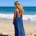 thumbnail image 1 of EGNMCR Robe Longue Ample à Bretelles pour Filles, Mode, Mignonne, Couleur Unie, avec Cordon au Dos, Robe pour Filles, 1 of 9