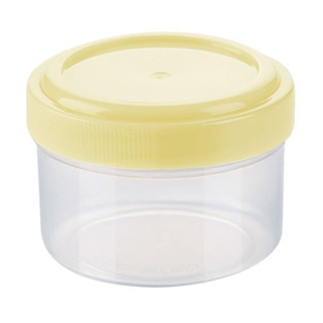 1Pcs Mini Bouteille Ronde d'Assaisonnement Transparente Rangement d'Assaisonnement Contenants de Préparation de Repas Compartimentés Tiroir de Frigo Contenant de Farine 10 Lb Contenants Jetables de Préparation de Repas avec Couvercles Rangement avec Couvercles