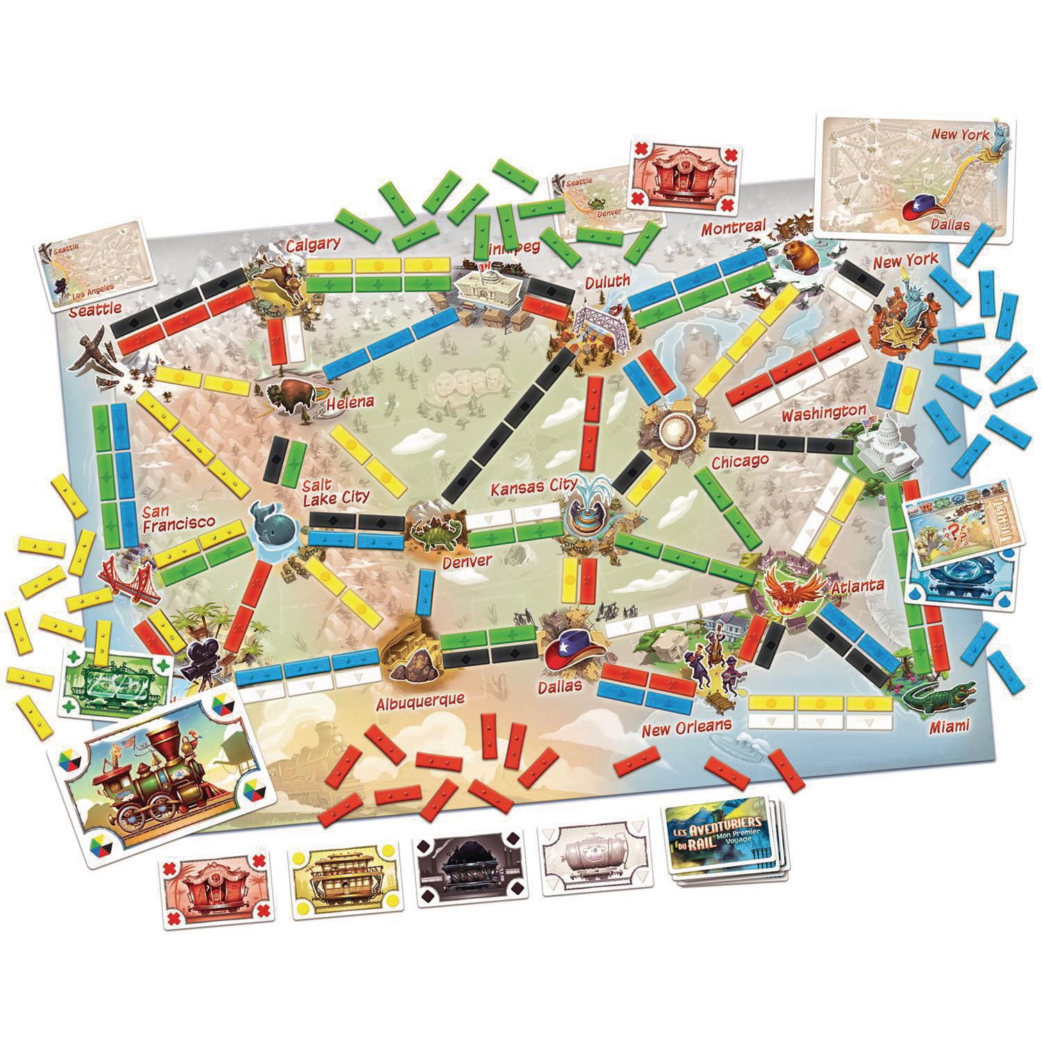 Ticket to Ride: First Journey - Jeu de Stratégie d'Introduction (Version Anglaise) par Days of Wonder, 6 Ans et Plus