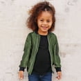 thumbnail image 2 of Girls Coats And Jackets Winter Windproof Long Sleeve Pockets Loose Fit Army Green Going Out Fall Tops for Girls ,2-3 Years, 2 of 9