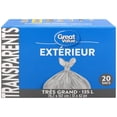 thumbnail image 3 of Great Value X-Large Outdoor Garbage Bags, 135L , 20bags, 3 of 4