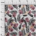thumbnail image 2 of oneOone Cotton Flex Light Gray Fabric Tropical Craft Projects Decor Fabric Printed By The Yard 40 Inch Wide, 2 of 4