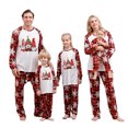 thumbnail image 2 of TIMIFIS Pajamas Famille Noël pour Hommes Hommes Père Noël Renne avec Lettre Col Rond Haut et Pantalon Long à Carreaux Rouges Tenue de Détente Ensembles Noël Pajamas Assortis, 2 of 7