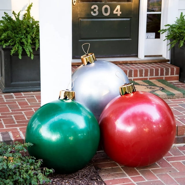 CNKOO 1 Set Outdoor Inflatable Toys Easy to Inflate Bright Color Ornament Home Decoration Balls for Garden