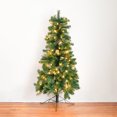 thumbnail image 2 of Home Heritage Half Pine 5' Pre-Lit Artificial Christmas Tree, 100 White LED, 2 of 10