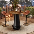 Table Bar Unit Tribesigns Round Bar Pub Table High Top, 39.4