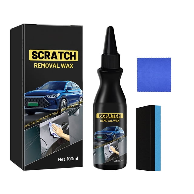 Chanana Scratch Remover for Vehicles, Car Polish Wax Scratch Remover Kit for Cars, Car Scratch Repair Paste with Wipe and Sponge for Car Various, Easy to Repair Paint, Paint Scratch Repair Kit