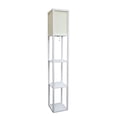 thumbnail image 1 of Lampe de sol Simple Conceptions  Etagère de rangement avec abat-jour en lin, 1 of 6