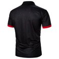 thumbnail image 4 of Birdeem Men Casual Button Short Sleeve Patchwork Turndown Pullover T-Shirt Tops, 4 of 9