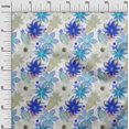 thumbnail image 3 of oneOone Velvet Blue Fabric Texture Floral Sewing Material Print Fabric By The Yard 58 Inch Wide, 3 of 4