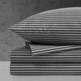 thumbnail image 1 of Kenneth Cole - King Sheet Set, Wrinkle-Resistant Bedding, Deep Pockets - Bed Sheets with Matching Bonus Pillowcases & Fitted Sheet (Twill Stripe Texture Black), 1 of 8