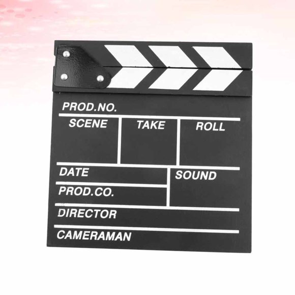 HINTRMENT 1Pcs Black Wood Clapperboard Film Production Recording Directors Tool