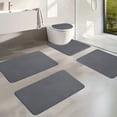 thumbnail image 5 of zanvin Bath Rugs for Bathroom, Memory Foam Bath Mat 5 Set Bathroom Rugs for 5 Pcs Toilet Mats Universal Soft Comfortable Water Absorption Non-Slip Thick Machine Washable Easy Dry Dark Color, 5 of 5