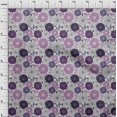 thumbnail image 4 of oneOone Rayon Purple Fabric Floral Retro Sewing Craft Projects Fabric Prints By Yard 56 Inch Wide, 4 of 5