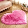 thumbnail image 1 of 1 Pc Heart Shaped Rugs for Bedroom,Fluffy Faux Fur Rugs,Small Size for Room Decor Sofa Floor,15 X 19 Inch,Hot Pink, 1 of 9
