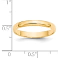 thumbnail image 3 of Bague Alliance Demi-Ronde Légère en Or Jaune 14k 3 mm Taille 6,5 Classique, 3 of 7