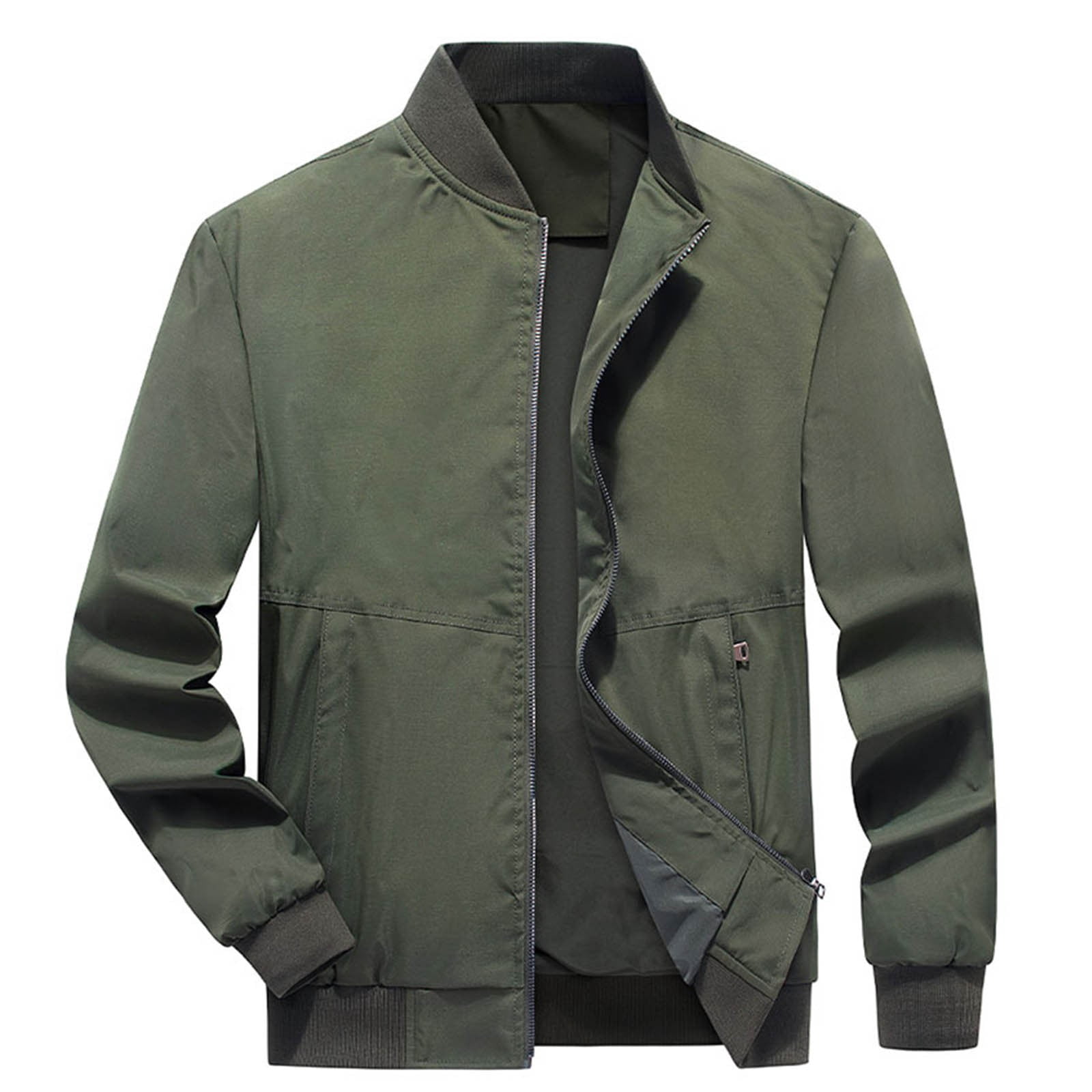 Cameland Jackets For Men Men's Autumn Winter Casual Zipper Pure Color Jacket Coat Fall Winter Coats For Men